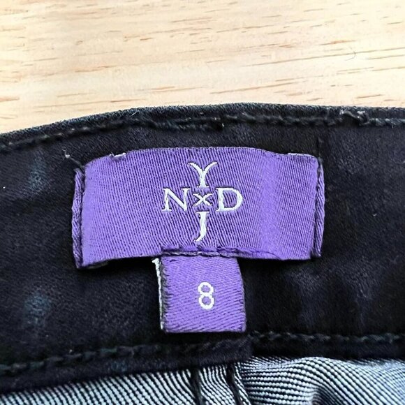 NYDJ Womens Black Mid Rise Denim 5 Pocket Design Legging Skinny Leg Jeans Sz 8 - Picture 10 of 10